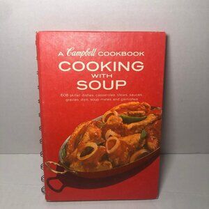 A Campbell Cookbook Cooking With Soup 1977 Vintage Retro Recipes  Spiral Bound